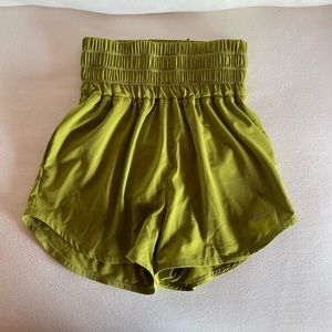 Nike Women’s Dri-FIT Ultra High-Waisted Brief-Lined Moss Green Shorts XS